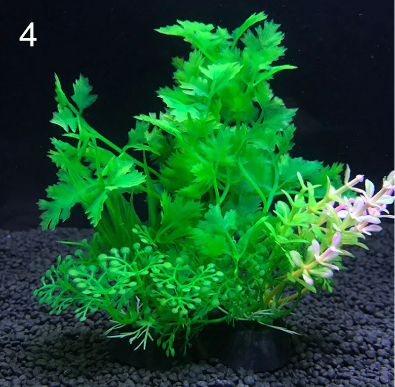 12 Kinds Artificial Aquarium Decor Plants Water Weeds Ornament Aquatic Plant Fish Tank Grass Decoration Accessories 14cm