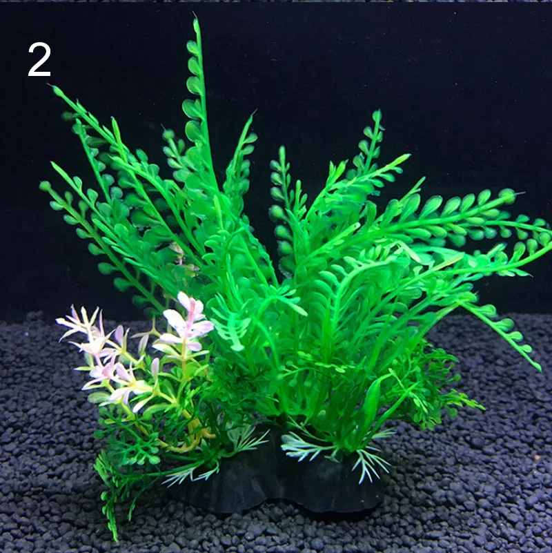12 Kinds Artificial Aquarium Decor Plants Water Weeds Ornament Aquatic Plant Fish Tank Grass Decoration Accessories 14cm