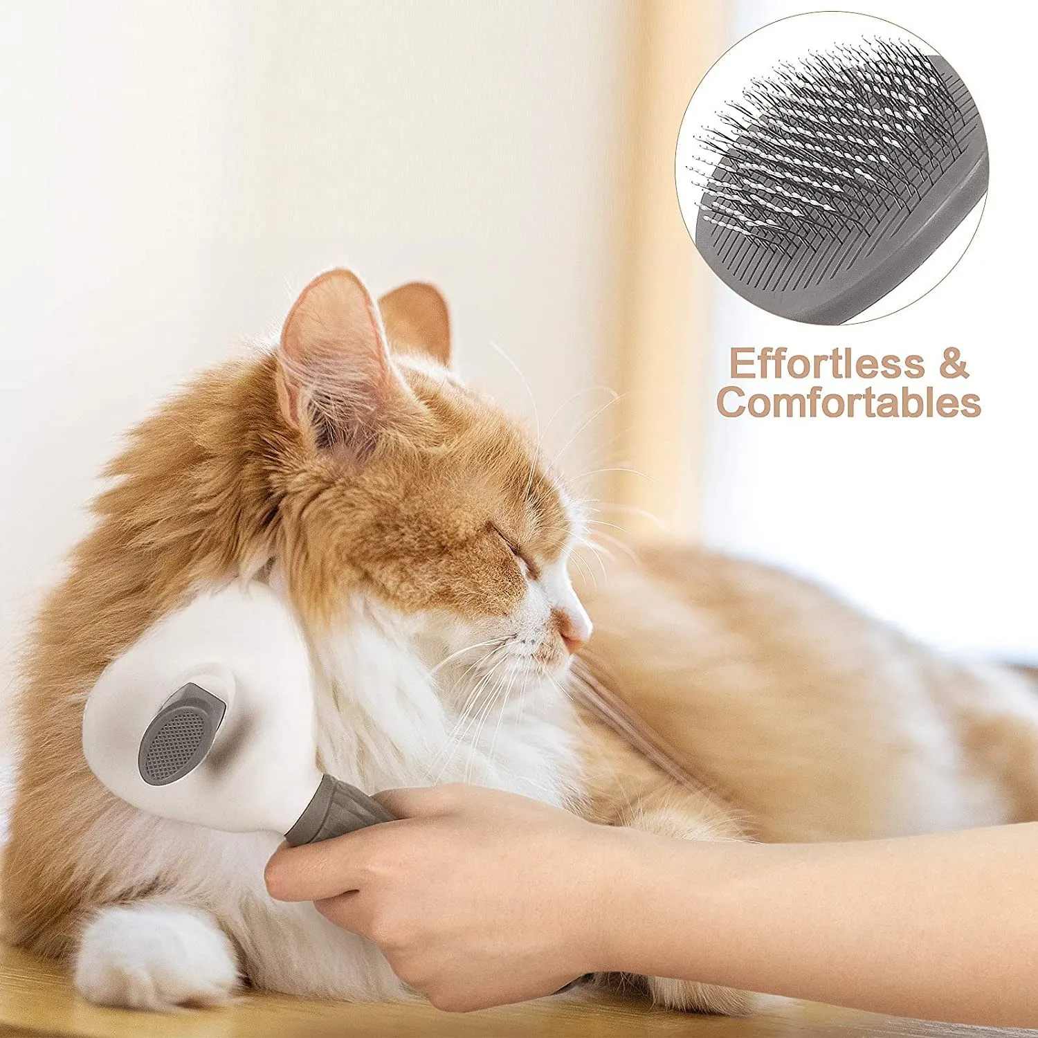 Dog Brush Cat Comb Pet Self Cleaning Hair Remover Brush For Dogs Cats Puppy Kitten Grooming Tools Dog Dematting Comb
