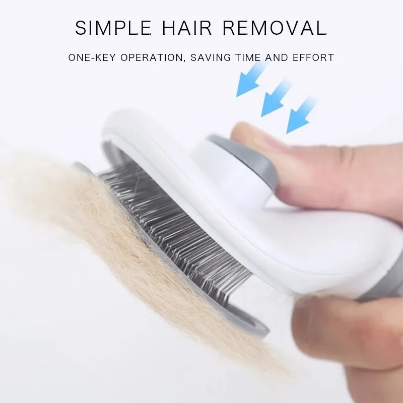 Dog Brush Cat Comb Pet Self Cleaning Hair Remover Brush For Dogs Cats Puppy Kitten Grooming Tools Dog Dematting Comb