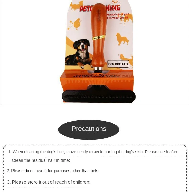 Pet Long Short Hair Wood Deshedding Tool Dog Hair Undercoat Rake Deshedding Tool For Dogs And Cats Pet Grooming Rake