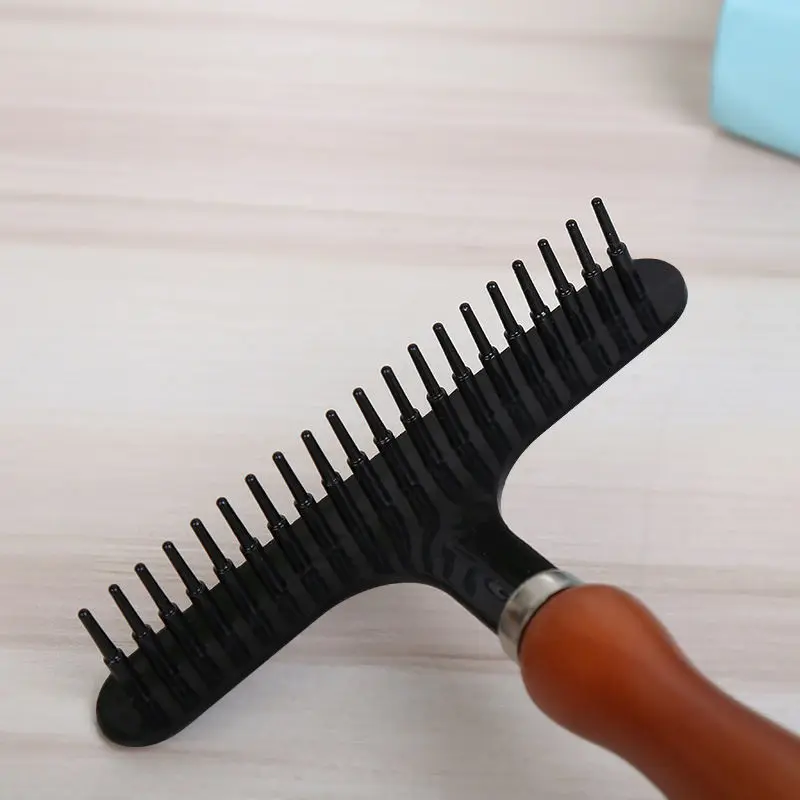 Pet Long Short Hair Wood Deshedding Tool Dog Hair Undercoat Rake Deshedding Tool For Dogs And Cats Pet Grooming Rake