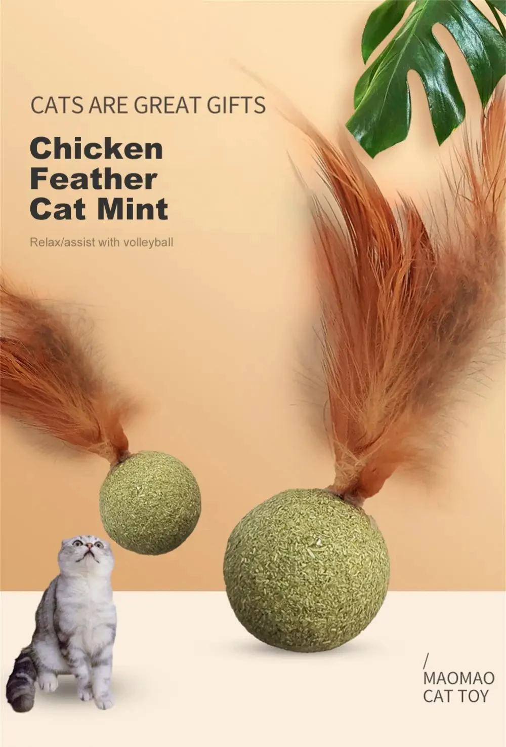 Pet Catnip Toys Edible Catnip Ball Safety Healthy Cat Mint Cats Home Chasing Game Toy Products Clean Teeth Cat Mint Ball