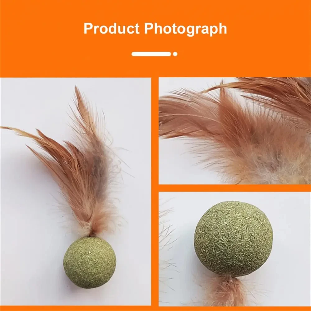 Pet Catnip Toys Edible Catnip Ball Safety Healthy Cat Mint Cats Home Chasing Game Toy Products Clean Teeth Cat Mint Ball