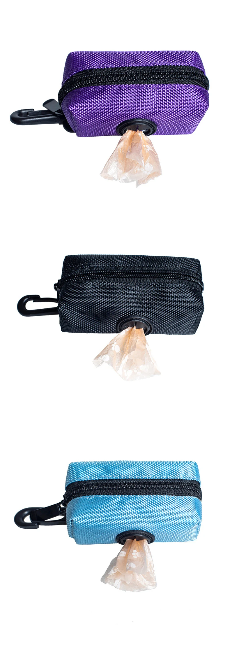 Pet Dog Poop Bag Holder Leash Attachment Adjustable Mini Travel Garbage Bag Dogs Waste Poop Bags Dispenser Pet Cleaning Tools
