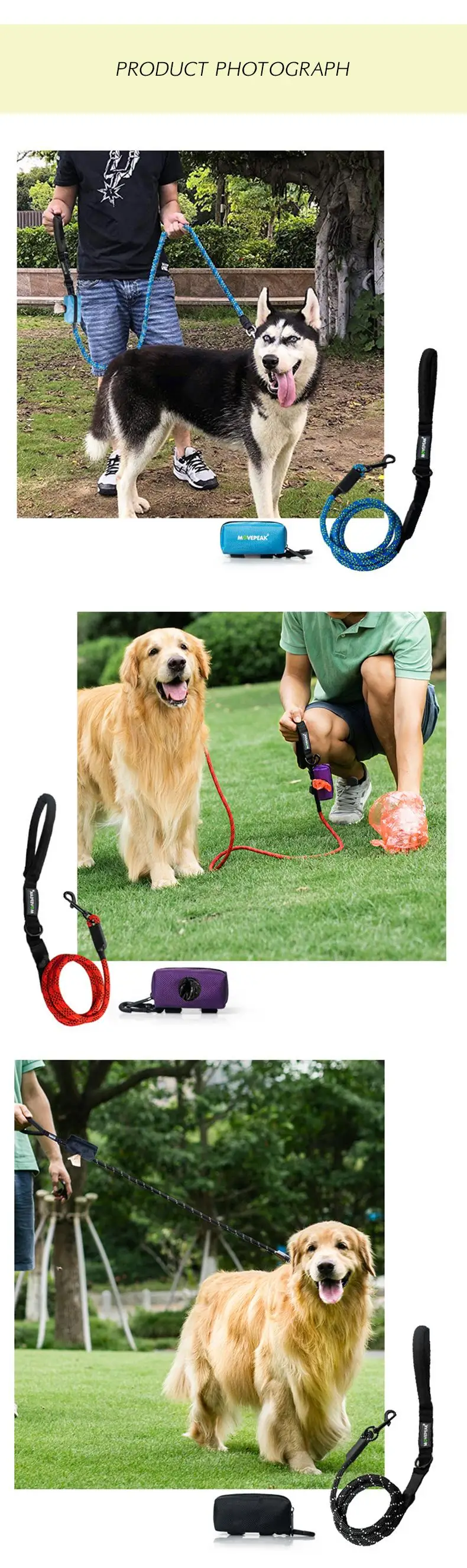 Pet Dog Poop Bag Holder Leash Attachment Adjustable Mini Travel Garbage Bag Dogs Waste Poop Bags Dispenser Pet Cleaning Tools