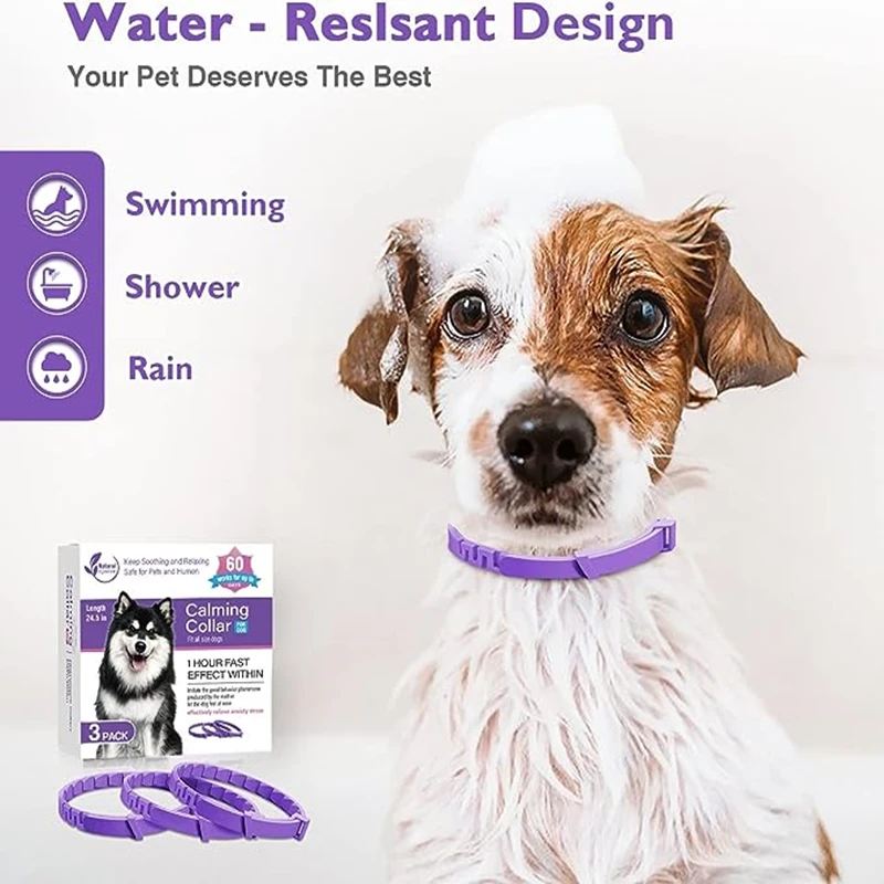 3/4 Pc Dogs Calming Pheromone Collars Cats Relieve Anxiety Adjustable Comfortable Collar For Puppy Kitten Large Pets Accessories