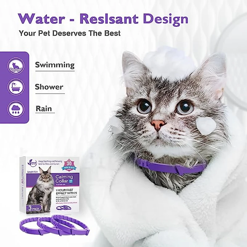 3/4 Pc Dogs Calming Pheromone Collars Cats Relieve Anxiety Adjustable Comfortable Collar For Puppy Kitten Large Pets Accessories