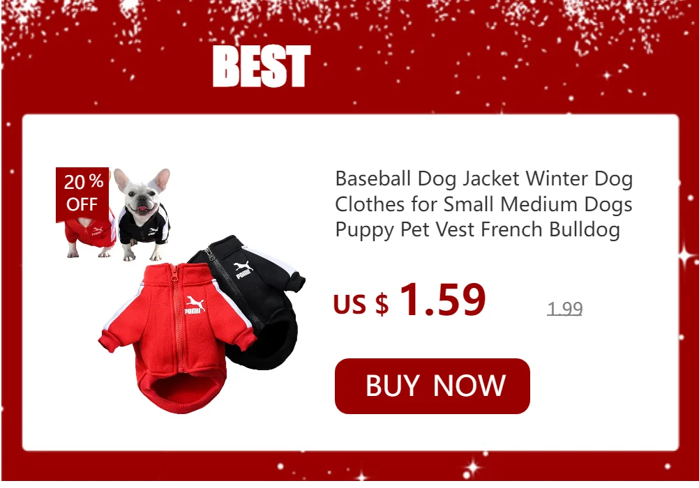 Winter Dog Clothes Soft Fleece Chihuahua Jacket French Bulldog Coat for Small Medium Dog Cat Warm Vest Puppy Pug Pet Apparel
