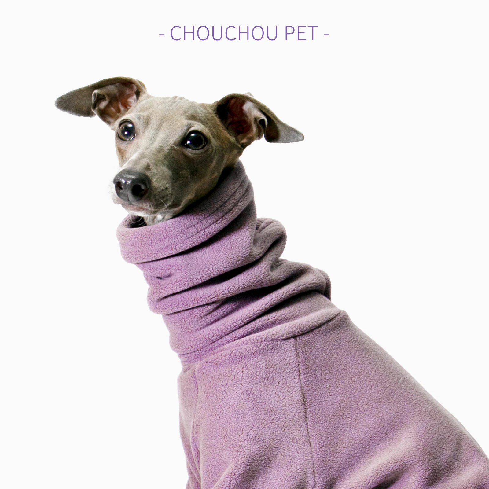 Whippet Italian Greyhound Clothing Fleece Jammies Winter turtleneck stretch pet clothes