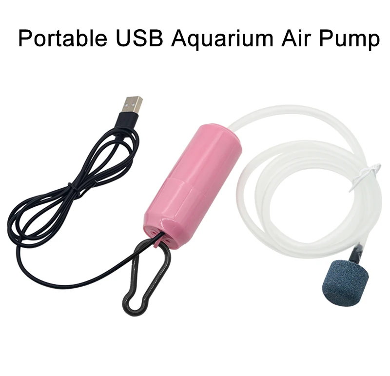 Aquarium Oxygen Air Pump Fish Tank USB Silent Air Compressor Aerator Portable Mini Small Oxygenator Aquarium Accessories 5v 1W