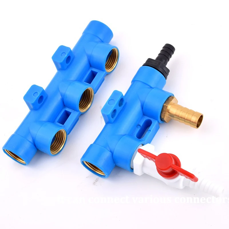 1/2" Female Thread Splitter Water Pipe Distributor 4/5/6Way Splitter, Water Tank Drain Switch Automotive Sprinkler Accessories