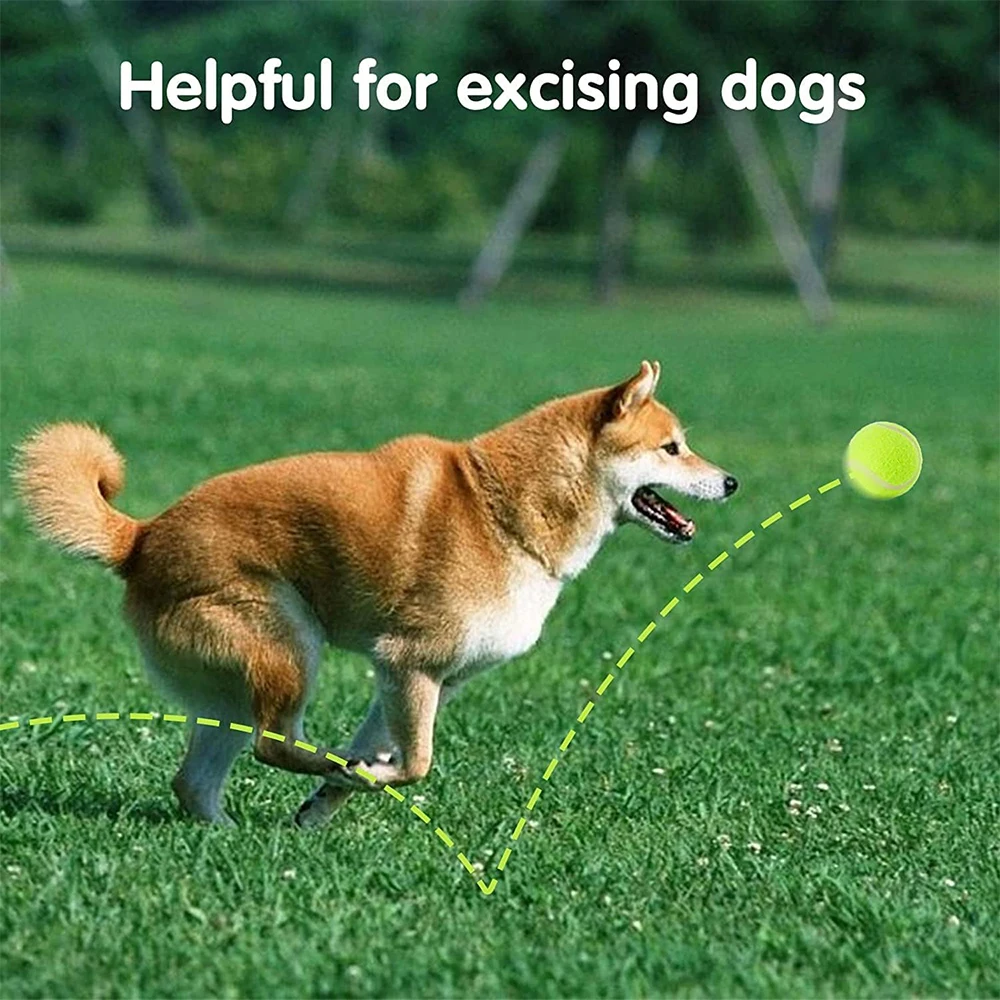 6 PCS Tennis Launcher Special 5cm Ball DogElastic Professional Tennis Throw MachinePortable Toy Only The Ball No Machine