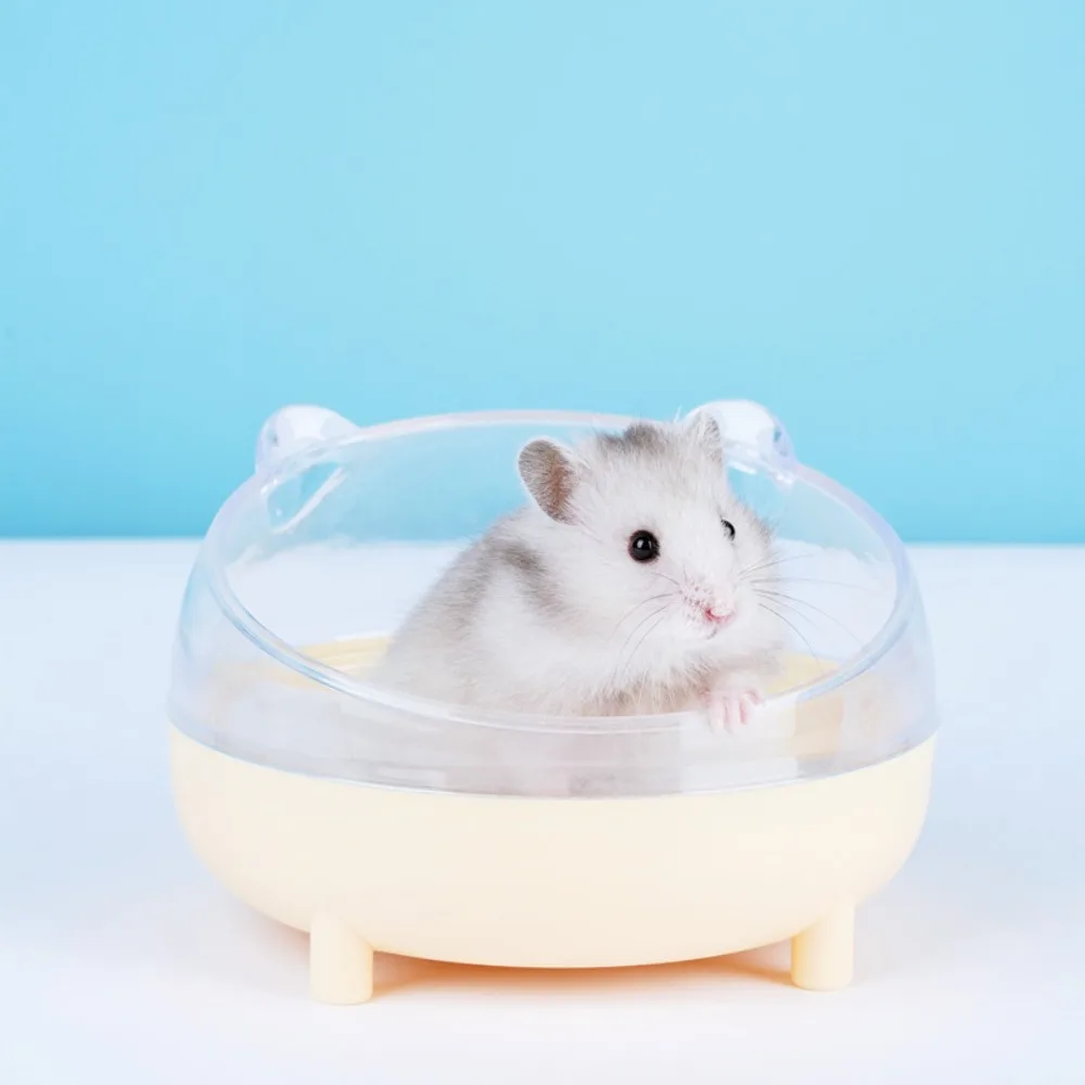Hamster Sand Bath Box Cage Toilet Transparent Hamster Bathroom Small Animal Bath House for Mice Rabbit Pets Small Pet Accessory