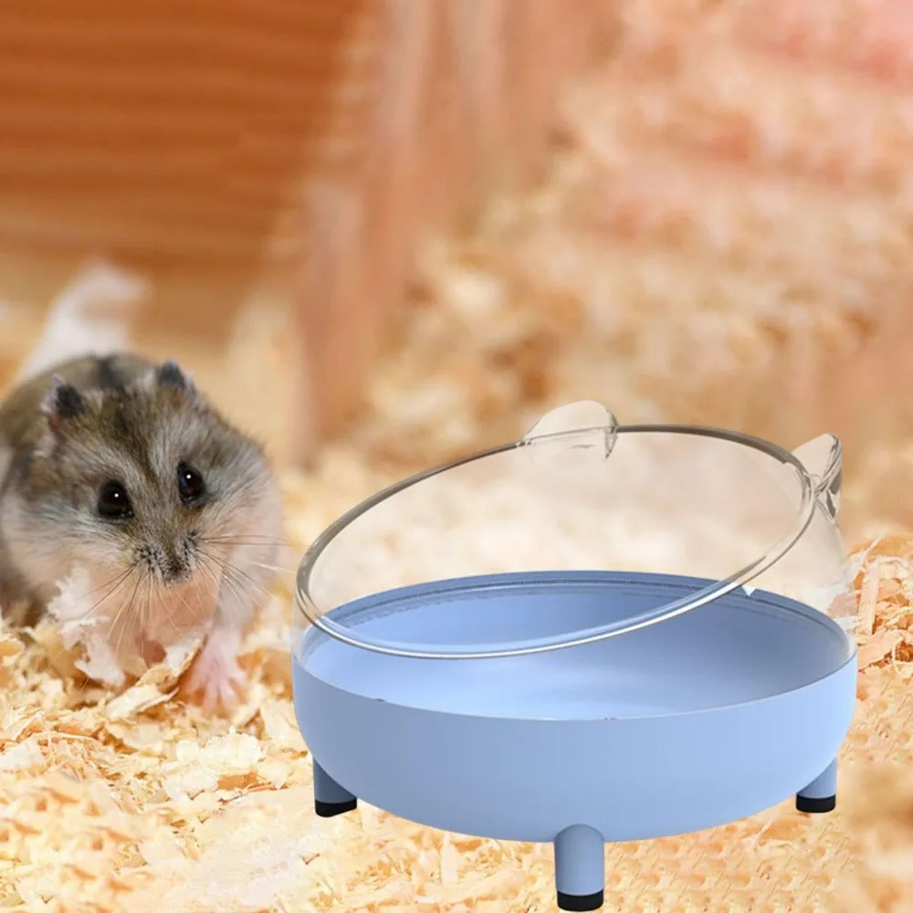 Hamster Sand Bath Box Cage Toilet Transparent Hamster Bathroom Small Animal Bath House for Mice Rabbit Pets Small Pet Accessory