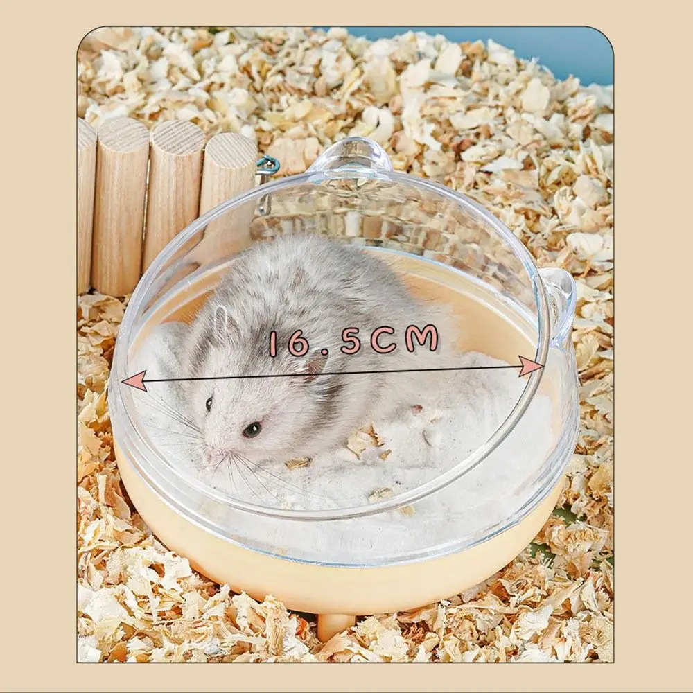 Hamster Sand Bath Box Cage Toilet Transparent Hamster Bathroom Small Animal Bath House for Mice Rabbit Pets Small Pet Accessory