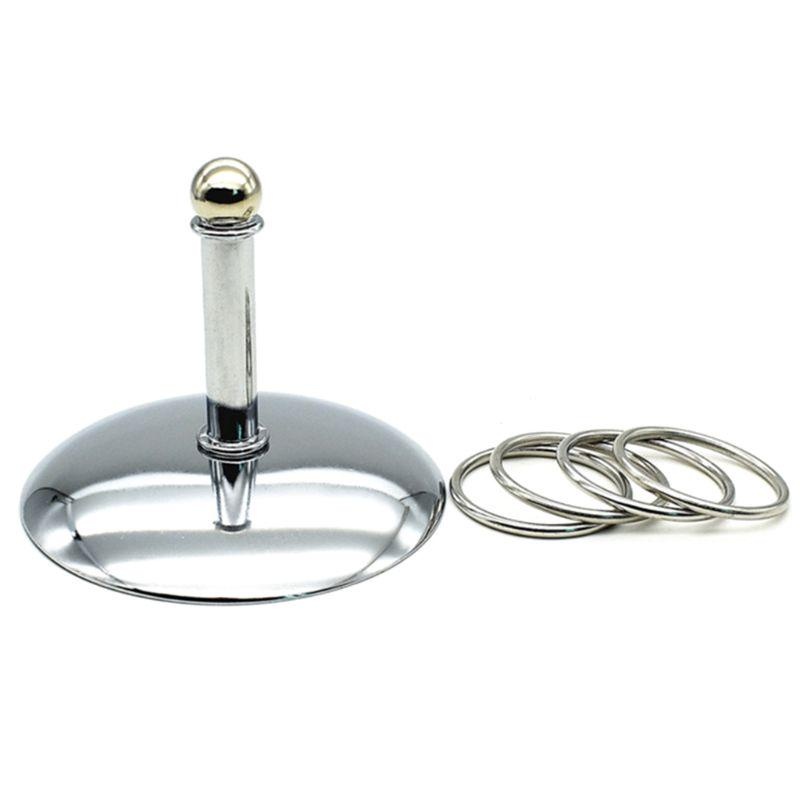Bird Parrots Interactive Training Toys Intelligence Development Stacking Metal Ring Training Sets Birds Supplies Pet Accessories