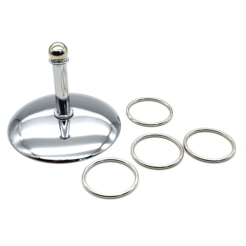 Bird Parrots Interactive Training Toys Intelligence Development Stacking Metal Ring Training Sets Birds Supplies Pet Accessories