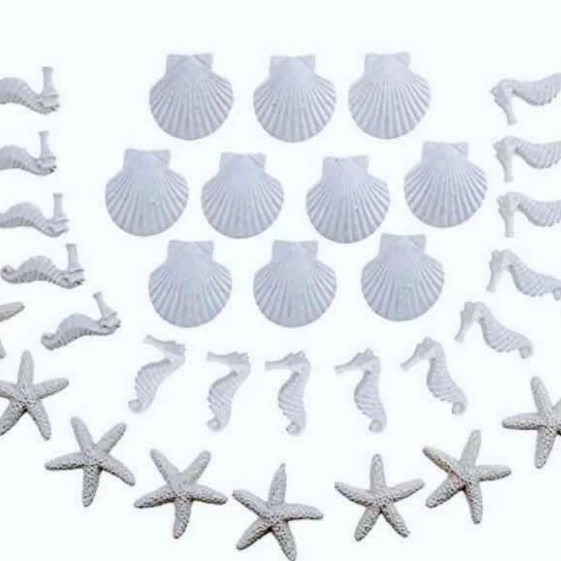 6Pcs Simulation Fish Tank Decoration Resin Starfish Seahorse Sea Bass Aquarium Scenery Ornament