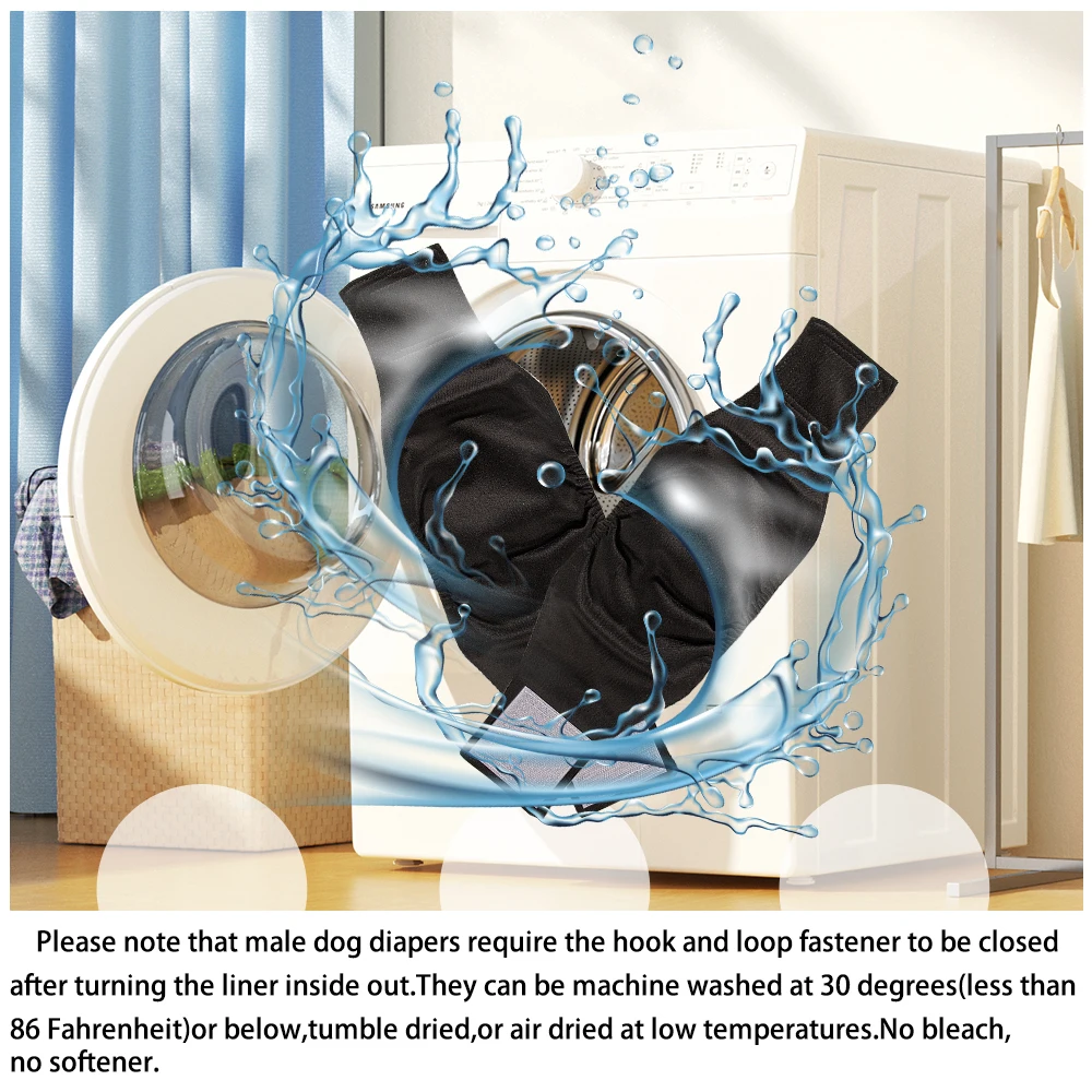 BIAI Anti-Side Leak Dog Male Diaper Reusable Physiological Pants Sanitary Underwear Belly Band Nappies Cloth Cotton Diaper Wraps
