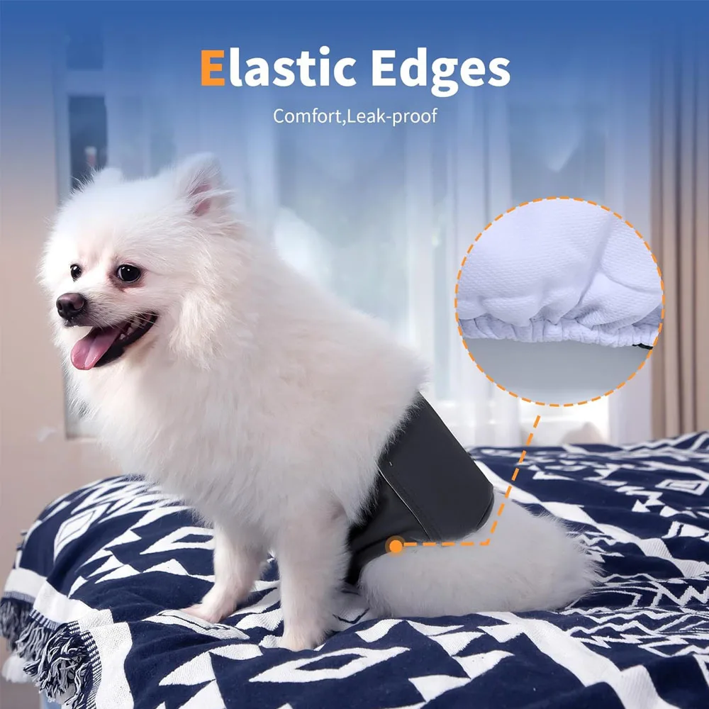 BIAI Anti-Side Leak Dog Male Diaper Reusable Physiological Pants Sanitary Underwear Belly Band Nappies Cloth Cotton Diaper Wraps