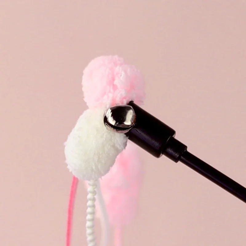 Cat Tassel Toy Plush Ball Cats Teaser Wand Cats Interactive Toys Funny Bell Ribbon PoleTeaser Wand Pet Cat Supplies Accessory