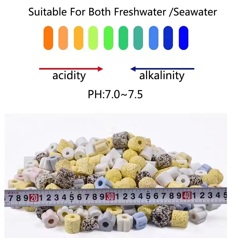 250g 500g 1000g 14 Types Aquarium Bio Balls Biochemical Ball Filter Media for Aquarium Filter Accessories for Fish Tank Hot Sale