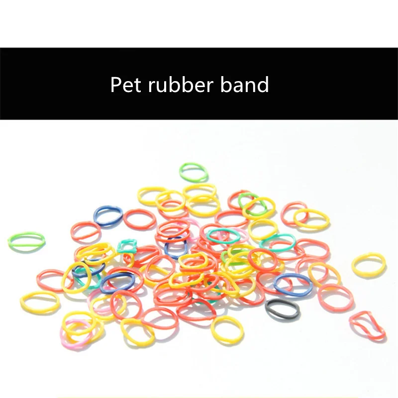 New Pet Dog Grooming Rubber Band Pet Accessories Colorful Pet Supplies Elastic Pet Hair Product Hairpin Hair Accessory100pcs