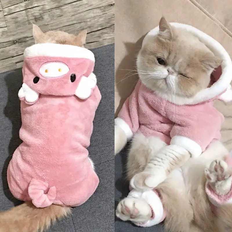 Pet Dog Clothes Soft Warm Fleece Dogs Jumpsuits Pet Clothing for Small Dogs Puppy Cats Clothes Chihuahua Yorkshire Costume Coat