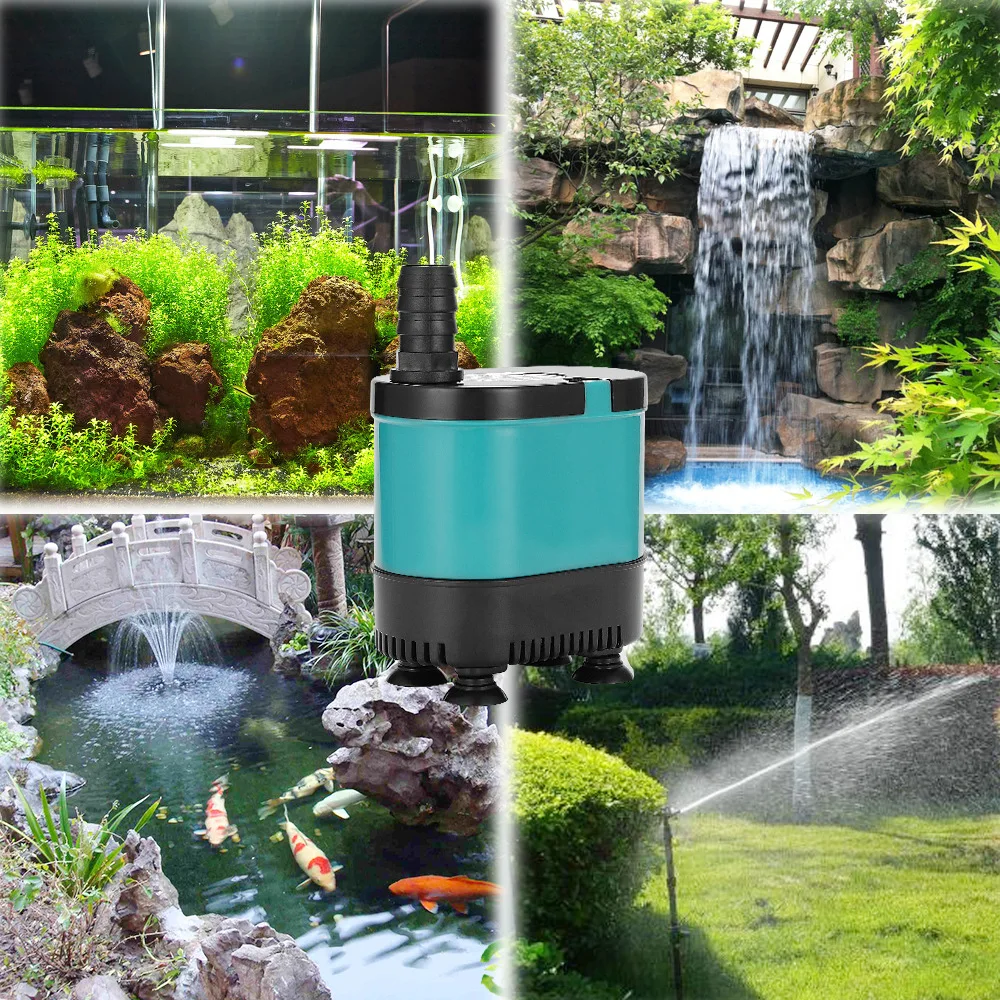 Submersible Water Pump for Aquarium, Fountain Pump for Fish Tank, Garden Fountain, Home, Submersible Waterfall, 220V