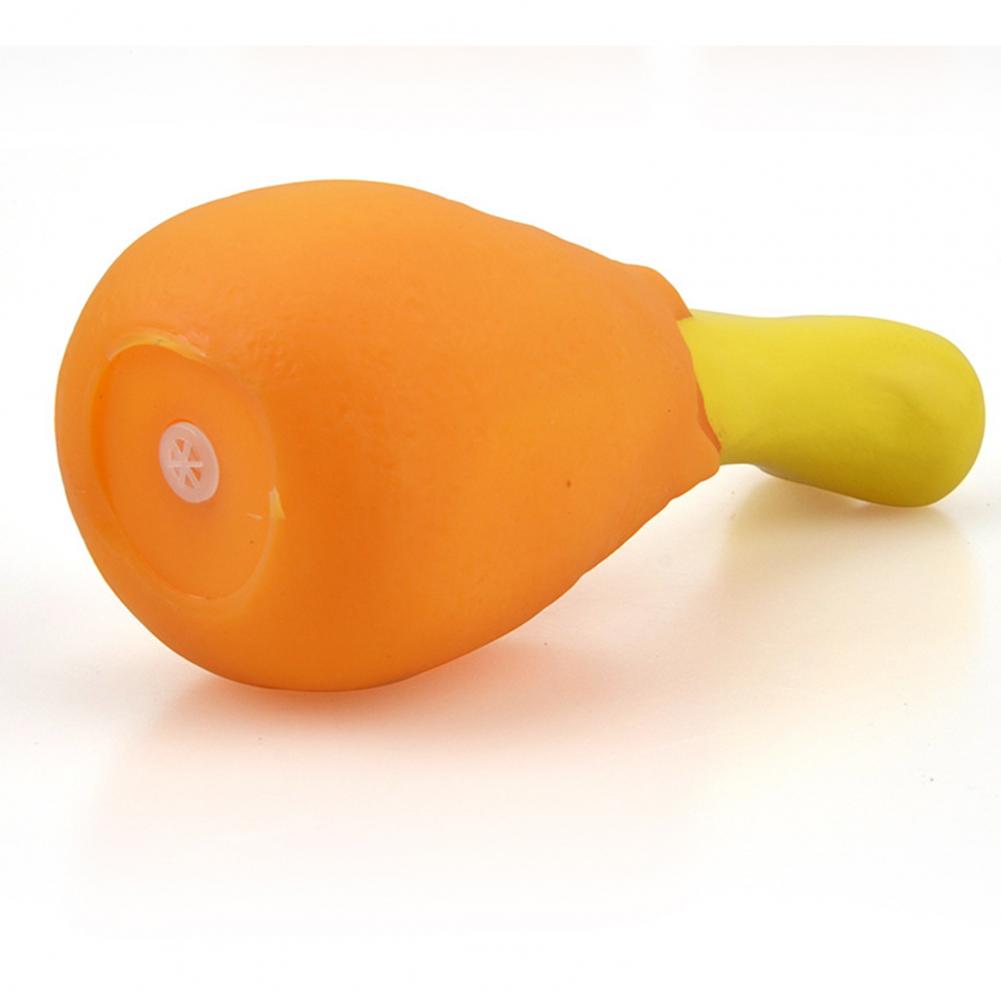 Chicken Leg Puppy Toy Elastic Interactive Toy PVC Squeaky Rubber Pet Dog Toy With Squeaky Sound For Aggressive Chewers For Home