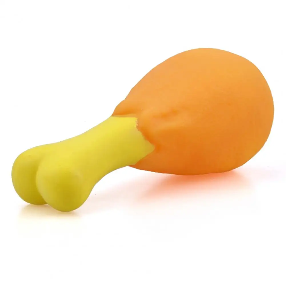 Chicken Leg Puppy Toy Elastic Interactive Toy PVC Squeaky Rubber Pet Dog Toy With Squeaky Sound For Aggressive Chewers For Home