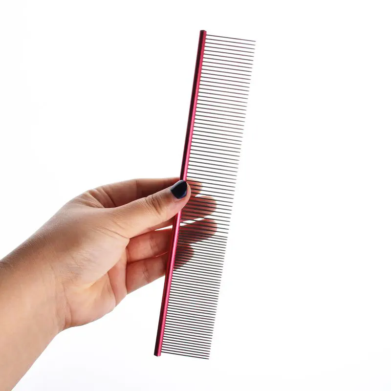 16/19/22cm Stainless Steel Pet Beauty Styling Comb Dog Grooming Combs Long Thick Hair Fur Removal Brush Pet Dog Grooming Combs