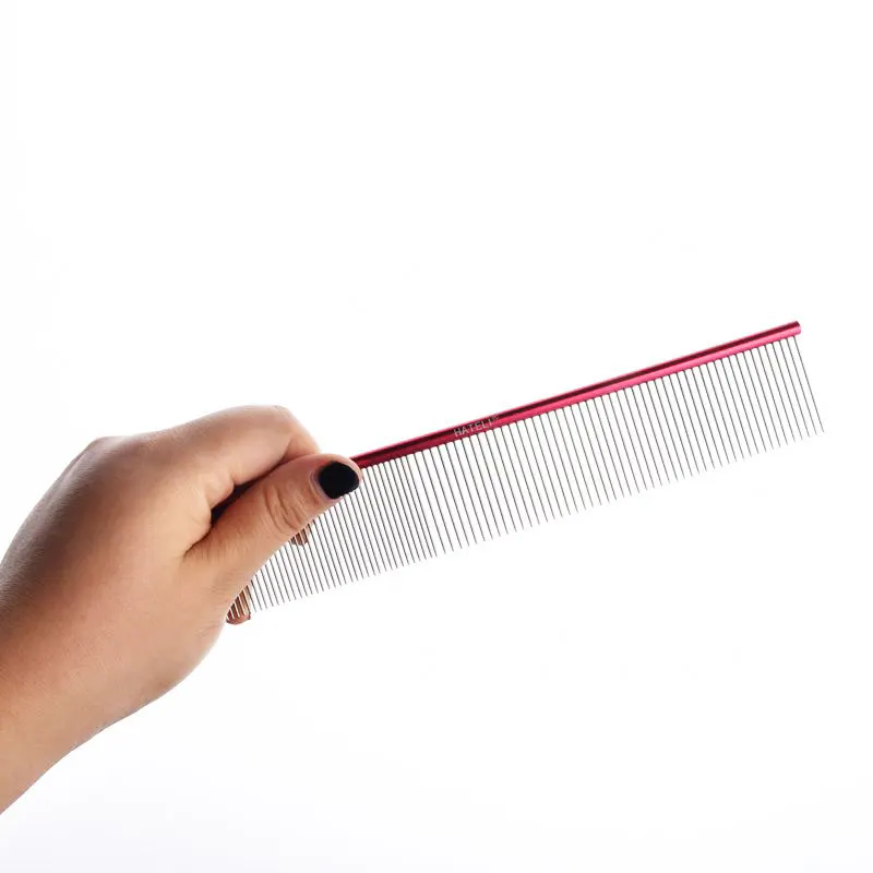 16/19/22cm Stainless Steel Pet Beauty Styling Comb Dog Grooming Combs Long Thick Hair Fur Removal Brush Pet Dog Grooming Combs