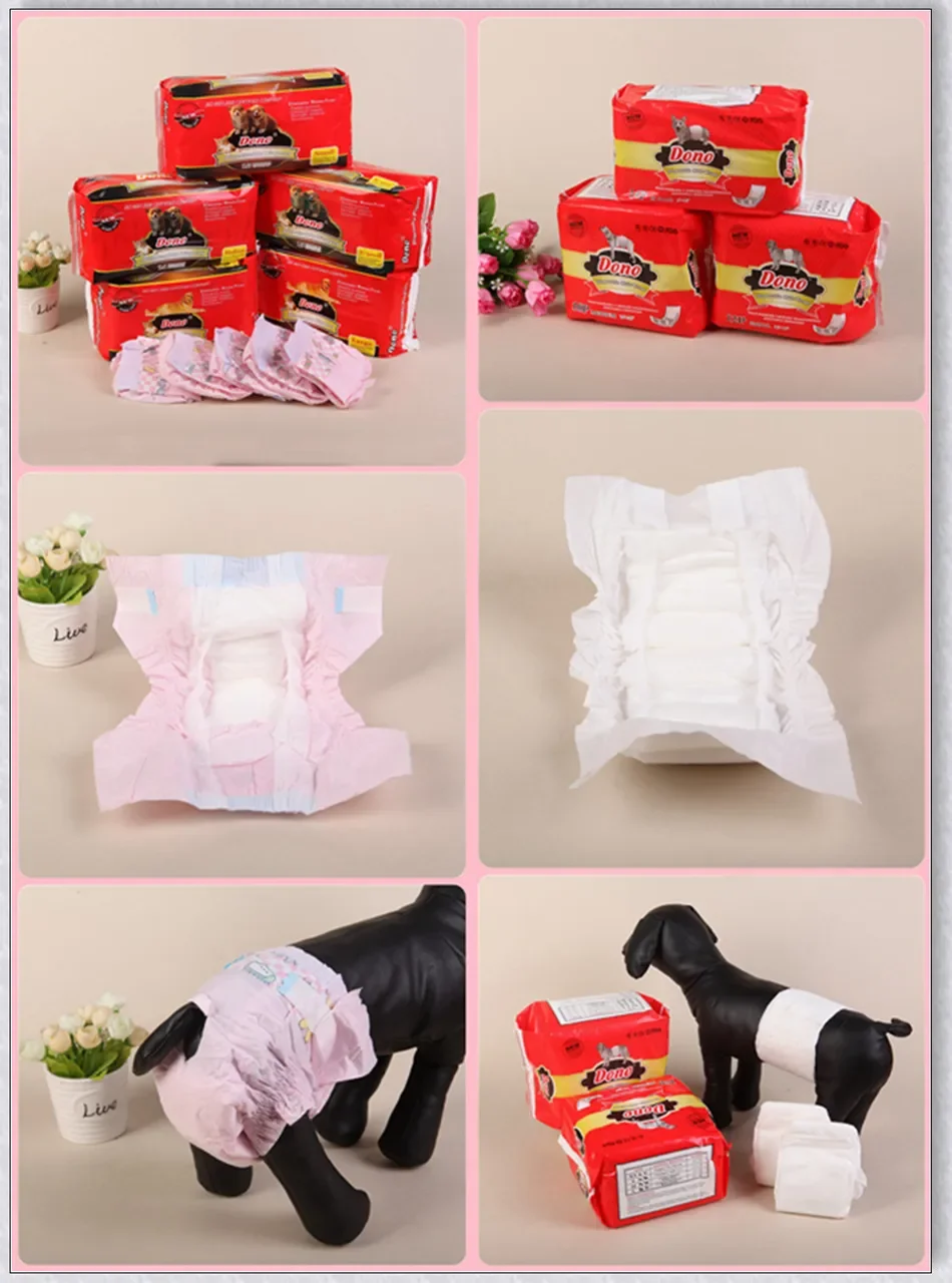 For Male Dog Diapers Urine Shorts Pet Cat Dog Water-absorbing Type Dry Health Panties Pet Dog Disposable Sanitary Pants 4 Sizes