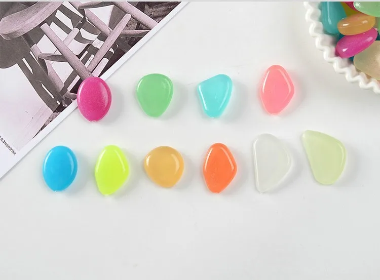 50/100Pcs Artificial Noctilucent Stone with Colorful Luminescence Aquarium Fish Tank Landscaping Vase Sidewalk Decoration