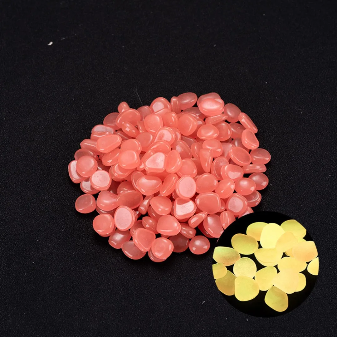 50/100Pcs Artificial Noctilucent Stone with Colorful Luminescence Aquarium Fish Tank Landscaping Vase Sidewalk Decoration