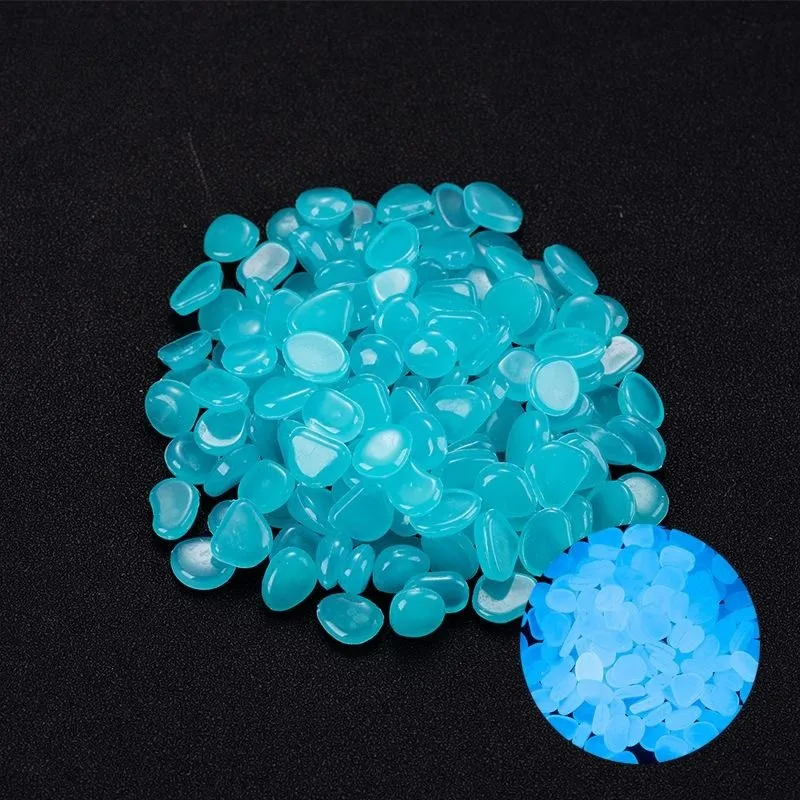 50/100Pcs Artificial Noctilucent Stone with Colorful Luminescence Aquarium Fish Tank Landscaping Vase Sidewalk Decoration