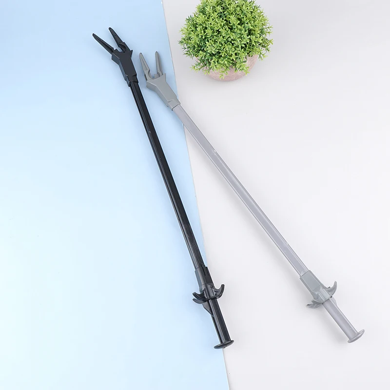 1pc Plastic Water Plant Planting Clip Feeding Super Long Grass Tweezers Plants Aquarium Fish Tank Cleaning Tool