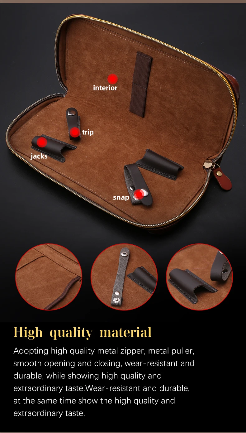 Fenice Fashionable 2/5/6/10 Pet Grooming and Hairdressing Scissors Universal Bag Portable and Durable Tool Leather Storage