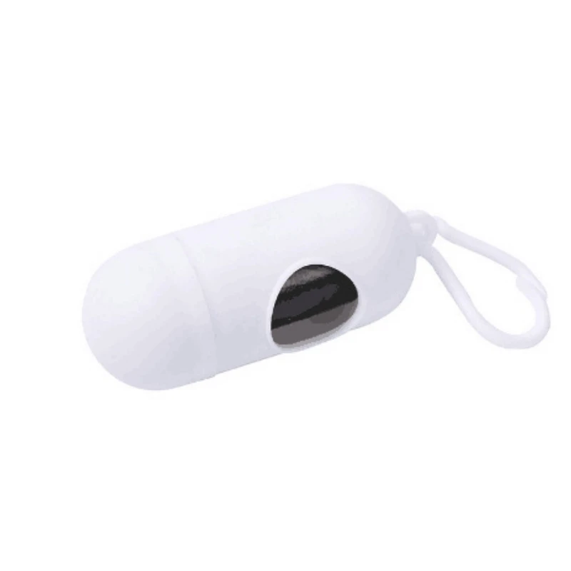 Dog Poop Bag Holder Portable Pet Waste Bag Dispenser Capsule Shape Dog Garbage Holder Dispensers Cleaning Supplies