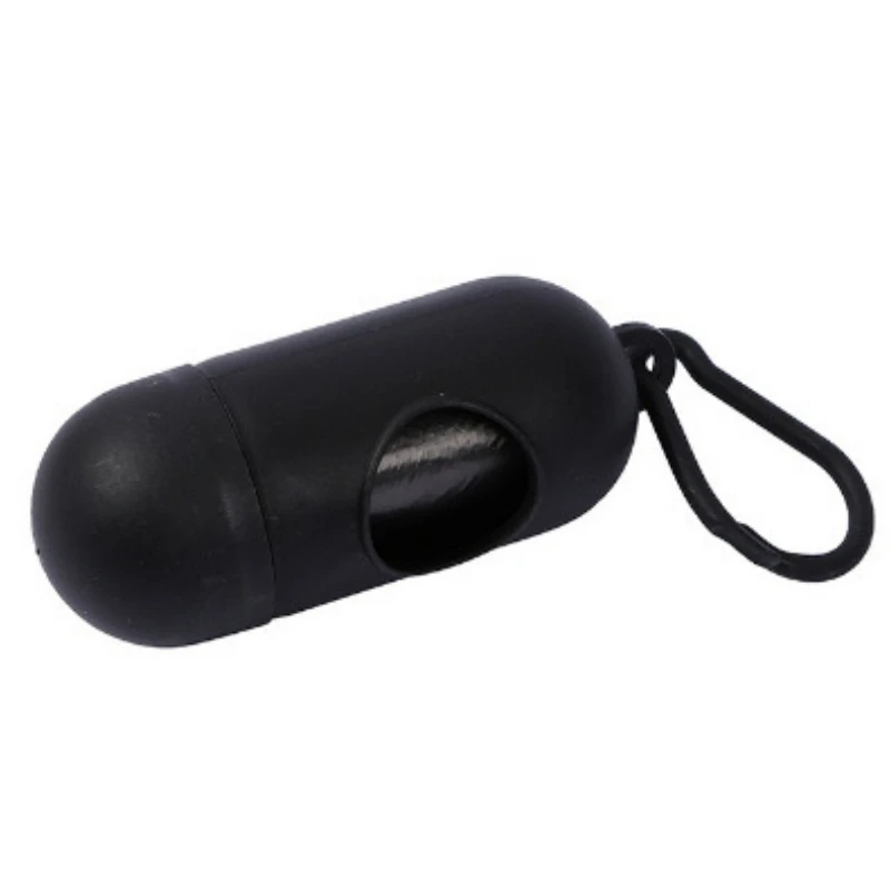 Dog Poop Bag Holder Portable Pet Waste Bag Dispenser Capsule Shape Dog Garbage Holder Dispensers Cleaning Supplies