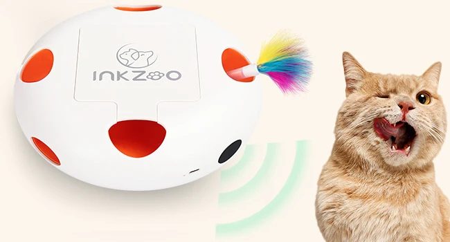 INKZOO Cat Toys, Interactive Cat Toys for Indoor Cats, Smart Interactive Kitten Toy, Automatic 7 Holes Mice Whack-A-Mole