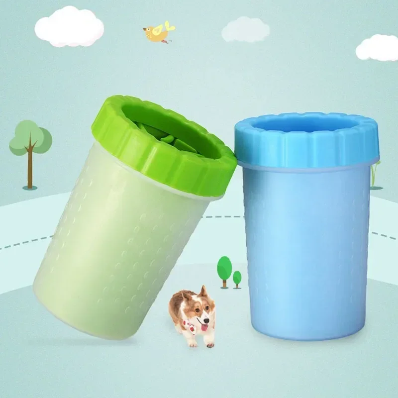 Pet Foot Washing Cup Dog Bath Pet Beauty Cleaning Wipe Free Automatic Foot Portable Cat Dirty Paw Cleaning Wash Brush Cup