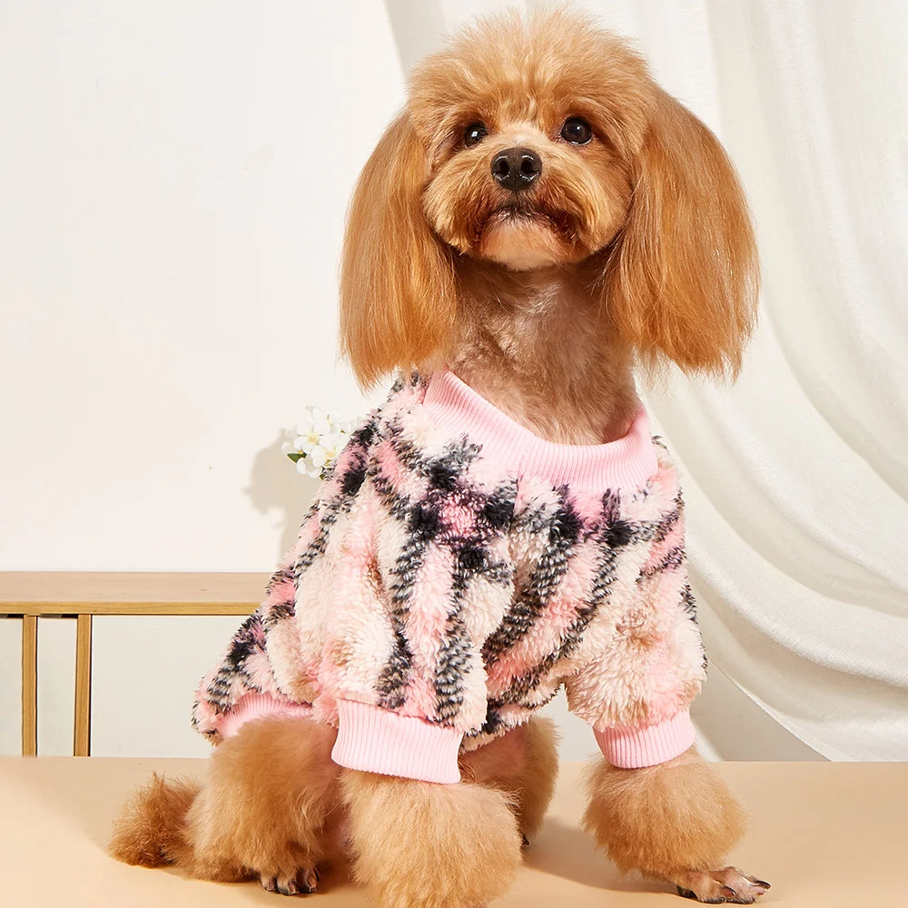 Totems Print Puppy Dog Sweater for Small Dogs Winter Warm Pet Hoodie Clothes Poodle Schnauzer Bichon Pullovers Mascotas Clothing
