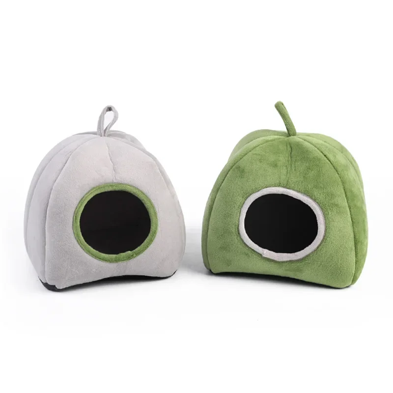Hamster House Guinea Pig Cage Hamster Cotton House Small Animal Nest Winter Warm Pet Bed For Rodent/Guinea Pig/Rat/Hedgehog
