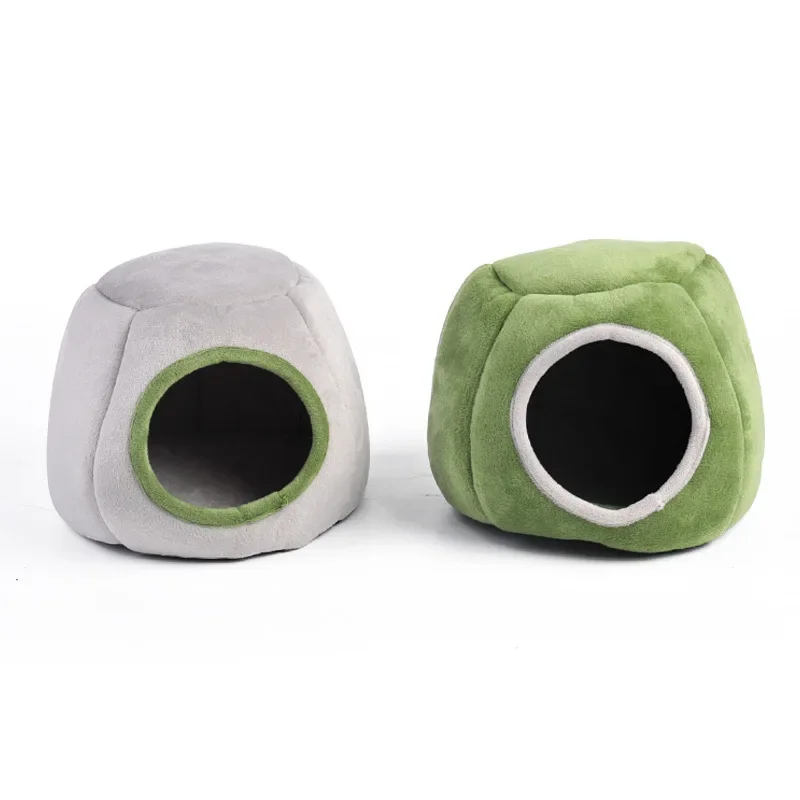 Hamster House Guinea Pig Cage Hamster Cotton House Small Animal Nest Winter Warm Pet Bed For Rodent/Guinea Pig/Rat/Hedgehog
