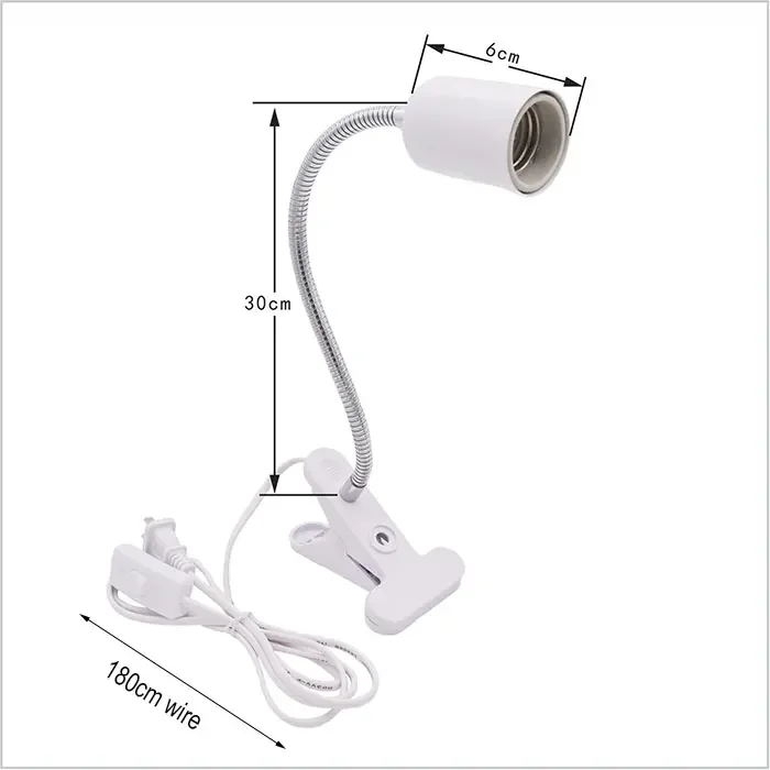50W Halogen Bulb Included Reptile Heat Lamp Adjustable Gooseneck Aquarium Tank Heating Lamps for Tortoise Lizard Snake Terrarium