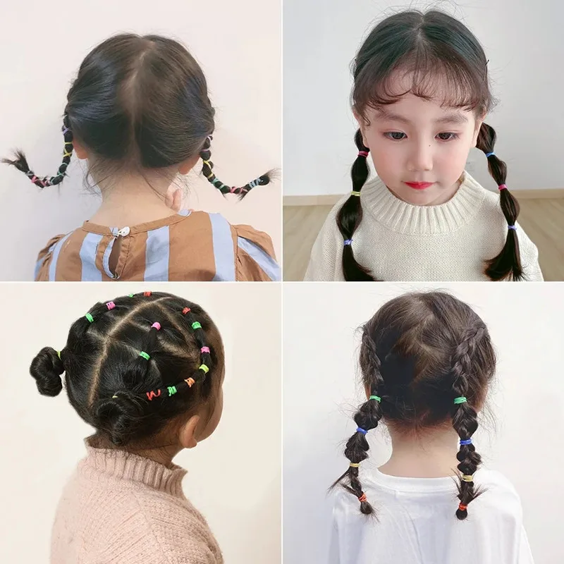 300PcsColourful Cat Dog Rubber Band Elastic Hair Bands Headband Children Pet Grooming Hair Accessory Girls Headwear