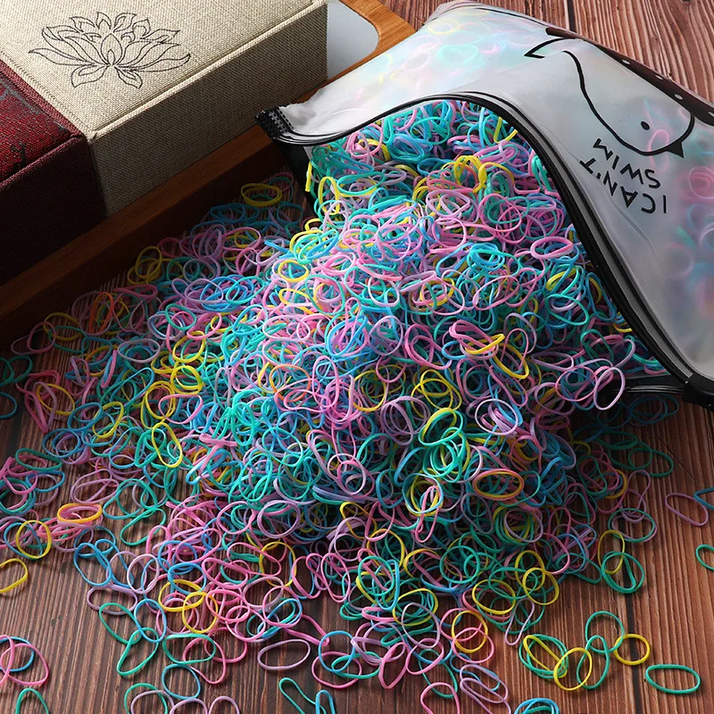 300PcsColourful Cat Dog Rubber Band Elastic Hair Bands Headband Children Pet Grooming Hair Accessory Girls Headwear